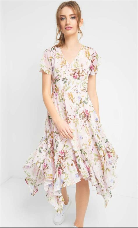 high low dress short sleeve dresses trendy floral fashion clothes