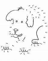 Dot Coloring Dots Printable Puppy Pages Dog Kids Description Coloringonly sketch template