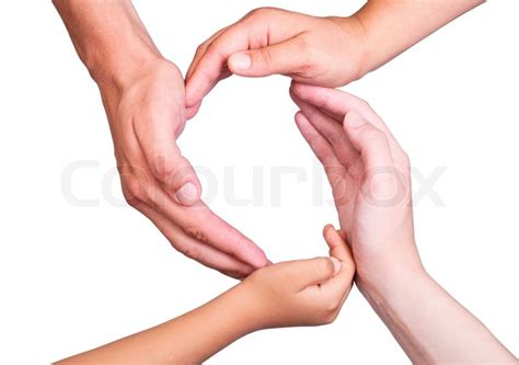 circle   hands isolated  white stock image colourbox