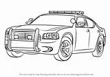 Police Car Draw Dodge Drawing Easy Step Challenger Learn Getdrawings sketch template