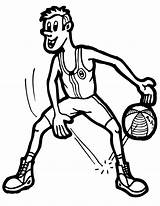 Basketball Dribbling Dribble Kids Coloring Legs Drawing Ball Clipart Cartoon Hoop Cliparts Between Pages Players Playing Line Printactivities Clip Color sketch template