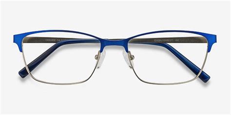 cascade powerful blue metal eyeglasses eyebuydirect eyeglasses