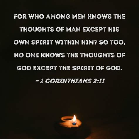 corinthians     men   thoughts  man    spirit