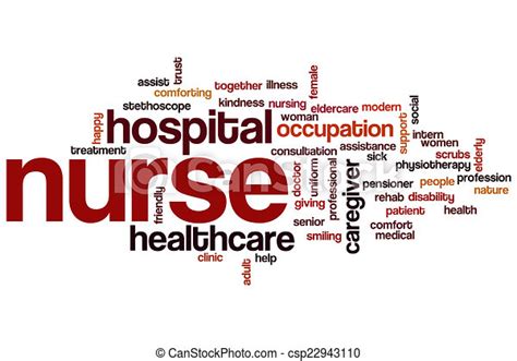 Clipart Of Nurse Word Cloud Concept Csp22943110 Search