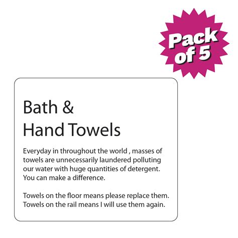 bath hand towels sticker pack catersigns limited hand towels