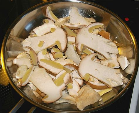 frische steinpilze  sahnesauce rezept mit bild