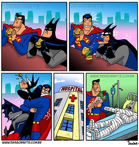 batman superman dragonarte dc comics hospital hugs fandoms comics funny