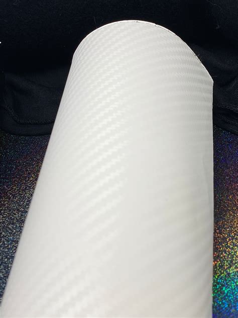 white carbon fiber permanent adhesive printed vinyl wickstreetvinyl