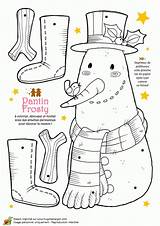Coloriage Pantin Activités Frosty Tendresse Noël sketch template