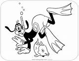 Goofy Coloring Snorkel Clips Disneyclips sketch template