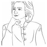 Coloring Hillary Pages Clinton Celebrities Timeless Miracle sketch template
