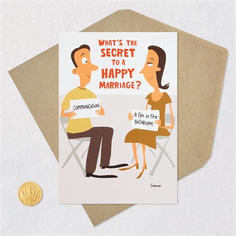 secret   happy marriage funny anniversary card  couple greeting