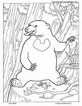 Coloring Pages Mammals Sun Bear Printable Mammal Clipart Line Library Animal Book Popular Preschool sketch template
