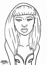 Coloring Minaj Nicki Pages Printable Everfreecoloring Print sketch template