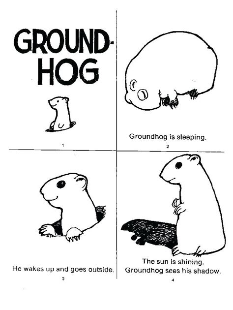 groundhog day worksheets  coloring pages  kids