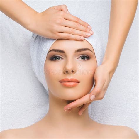 young  healthy woman  massage treatments  face skin  neck
