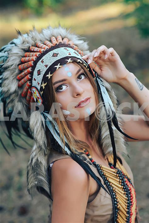 Indian Woman Portrait Outdoors Native American Indian