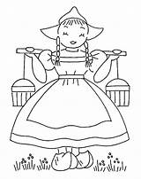 Dutch Girl Coloring Pages Boy Template sketch template