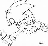 Sonic Lineart sketch template
