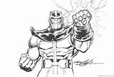 Thanos Coloring Infinity War Pages Avengers Printable Neal Adams Color Kids Print Adults Bettercoloring sketch template
