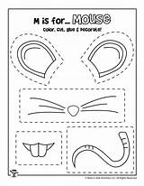 Mouse Activity Kids Letter Craft Worksheets Crafts Coloring Activities Preschool Printable Cut Paste Alphabet Color Woojr Print Choose Board Monster sketch template