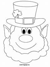 Coloring Leprechaun Printable Pages Patrick St Template Shamrock Hat Crafts Saint San Outline Activities Sheets Patricks Stencil Craft Colouring Embroidery sketch template