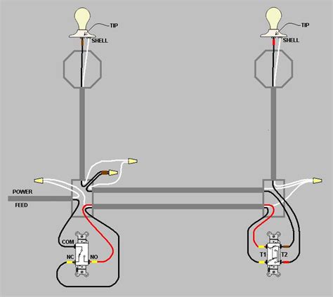 wiring double light switch uk