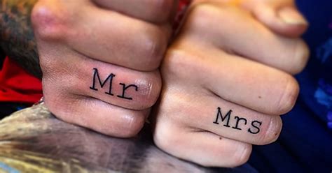engagement ring finger tattoo ideas