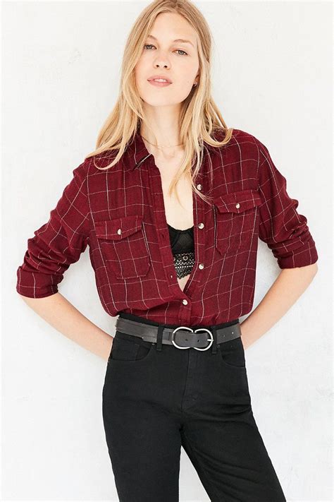 bdg robbie washed button down shirt urban outfitters