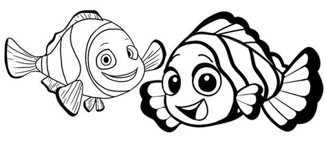 clownfish cartoon finding nemo coloring page
