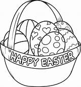 Easter Clipart Coloring Egg Pages Wallpaper Eggs sketch template