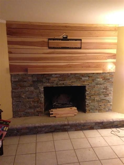 custom hickory fireplace mantle  customcraft homes