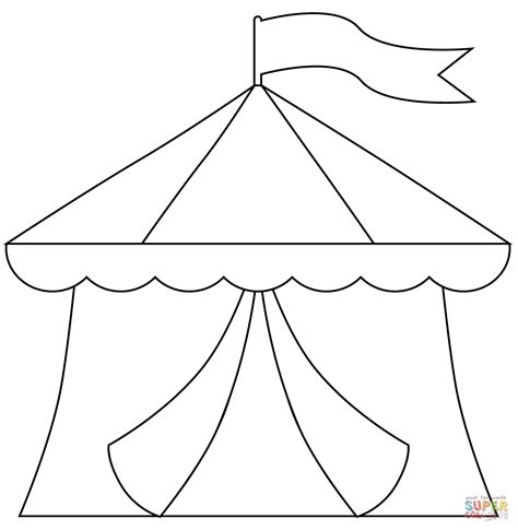 circus tent coloring pages preschool