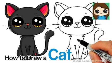 how to draw a black cat easy hildur k o