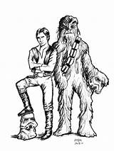 Han Solo Coloring Chewbacca Pages Color Print Getcolorings Printable sketch template