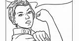 Huffpost Celebrate Rosie Riveter Feminist sketch template
