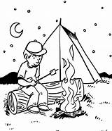 Camping Campfire Coloriage Barraca Roasting Tent Marshmallows Colorir Tulamama Vivant Tudodesenhos Imprimer Coloringhome Coloringpages Ws Tricks sketch template