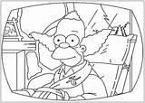 Simpsons Coloring Pages Drawings Cartoon Para Family Dibujos Pintar Boys Krusty Colorear Bart sketch template