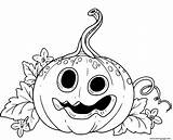 Coloring Lantern Grin Pumpkin Leaves Cut Funny Pages Printable sketch template