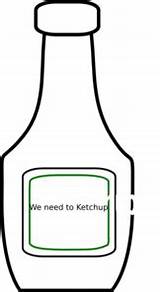 Ketchup Clker sketch template