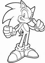 Sonic Hedgehog Coloring Printable Pages Color Print sketch template