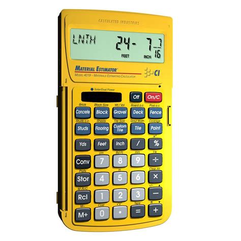 calculated industries material estimator calculator   home depot