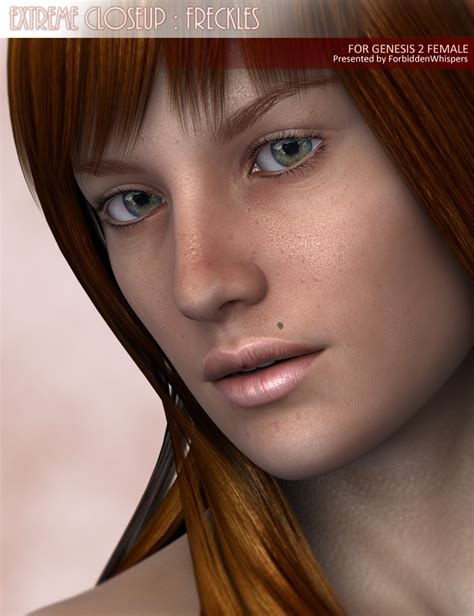 extreme closeup freckles for genesis 2 female s daz 3d