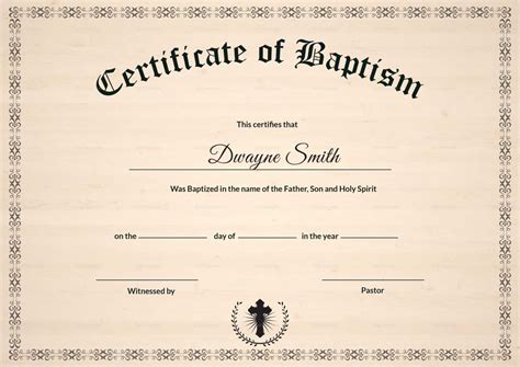 baptism certificate  printable printable world holiday