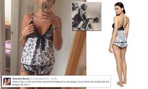woman left blushing after ann summers pyjamas features people having sex daily mail online