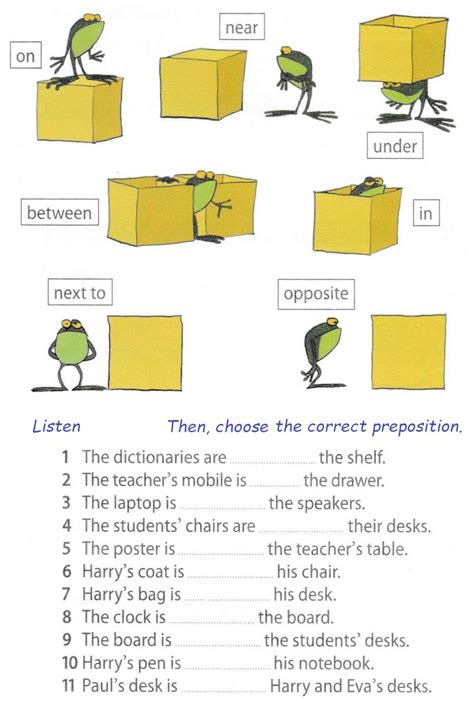 preposition interactive worksheet