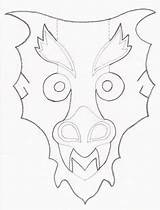 Deviantart Mask Template Vorlage Dragon Masken sketch template