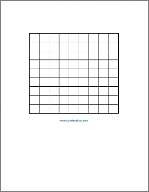 blank sudoku grids sudoku printable