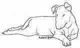 Bull Terrier English Lines Outline Dog Deviantart Husky Whitespiritwolf Real sketch template