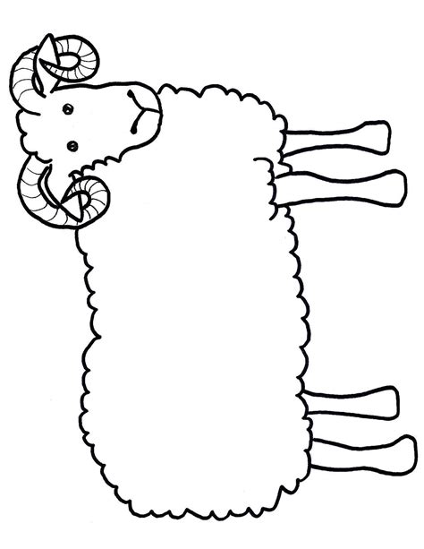 sheep template  children clipart